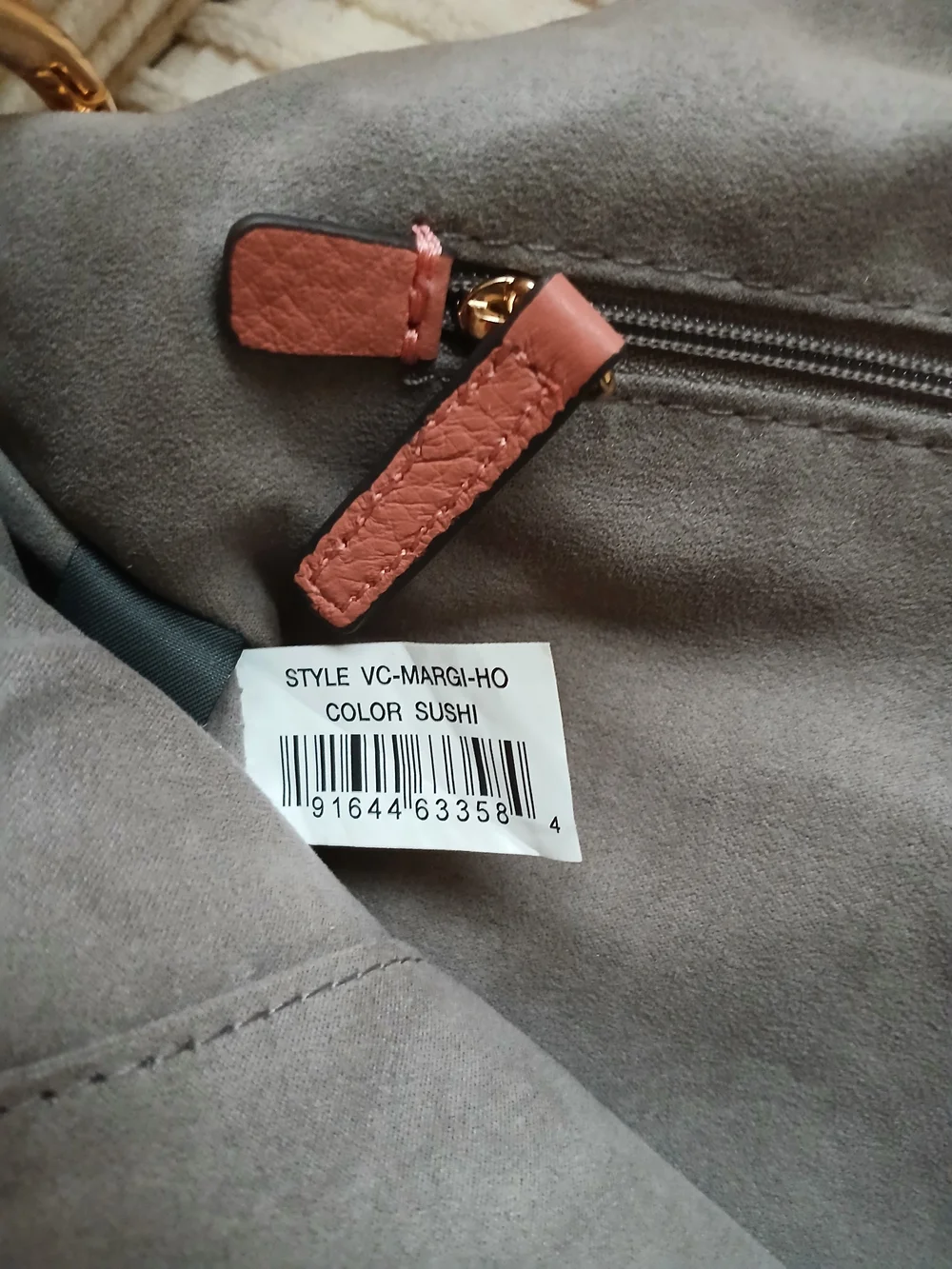 Vince Camuto Leather Hobo in Rose Brown